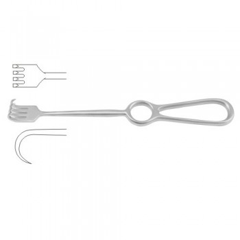 Kocher Retractor 4 Sharp Prongs Stainless Steel, 22 cm - 8 3/4"